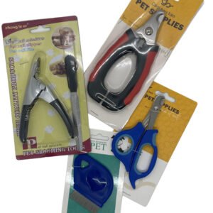 Corta uñas, lima, peine para pulgas.